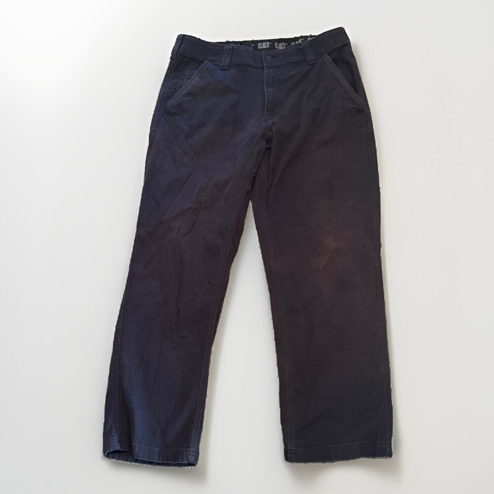 CAT CATERPILLAR Navy Blue Flex Waistband Utility Work Pants 34 W 30L Mens